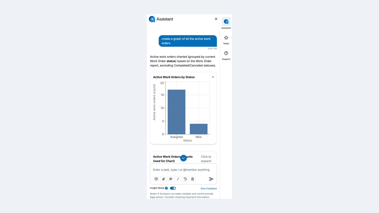 AppFolio AI assistant creating a chart (App Store screenshot)