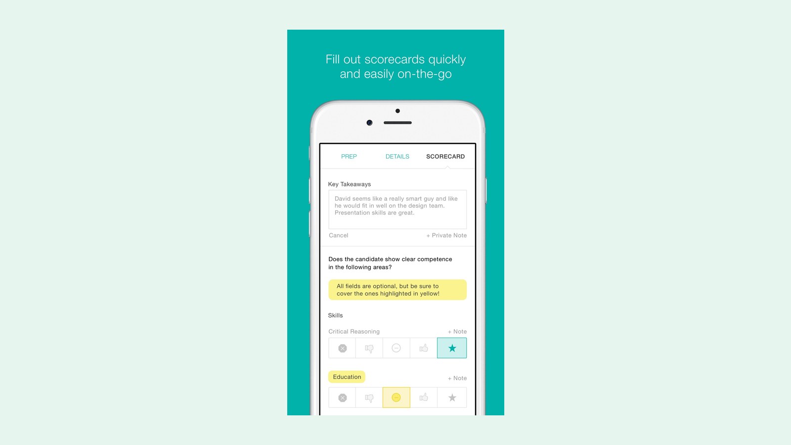 Greenhouse scorecards (App Store screenshot)