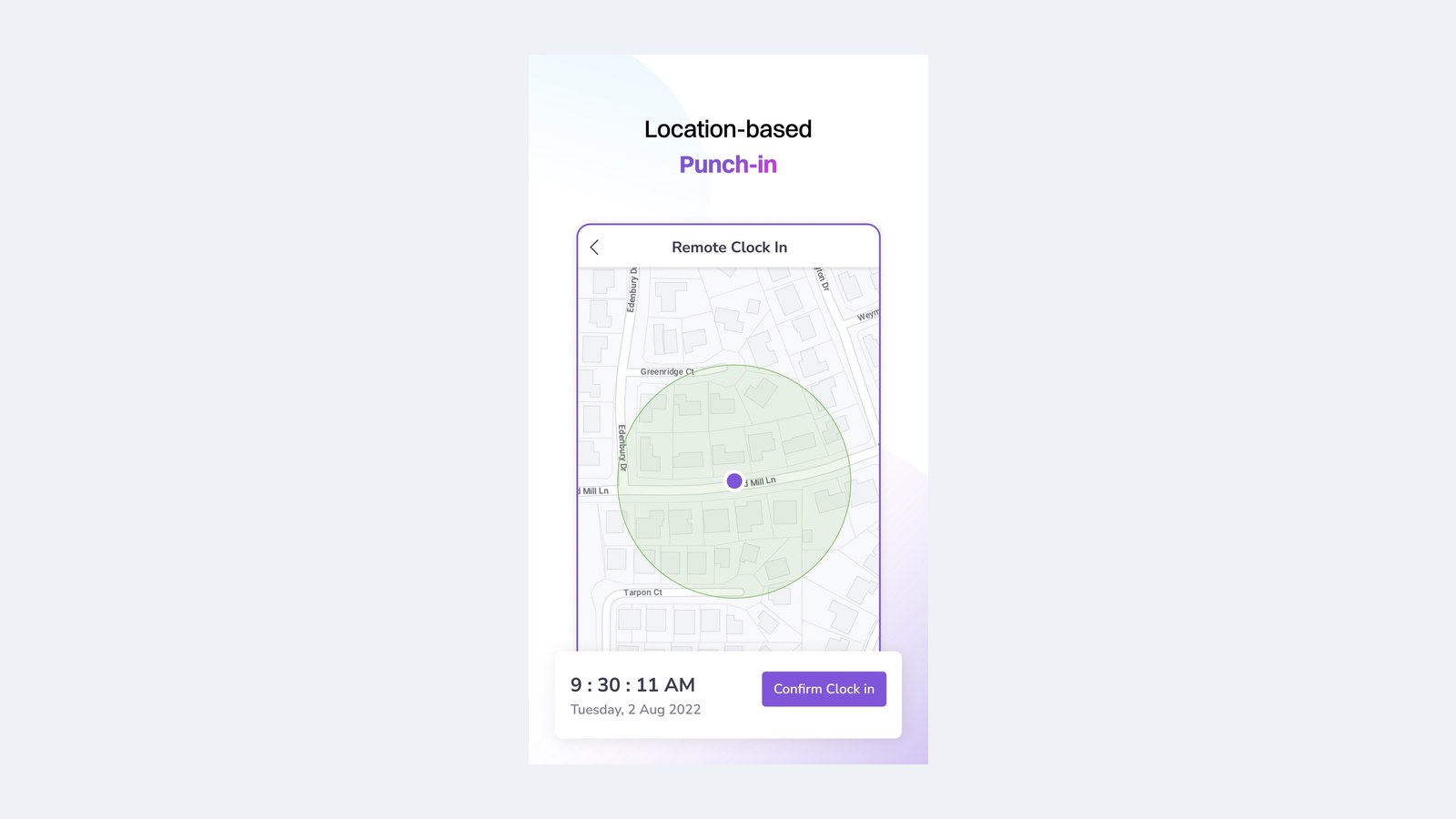 Keka location-based punch-in (App Store screenshot)