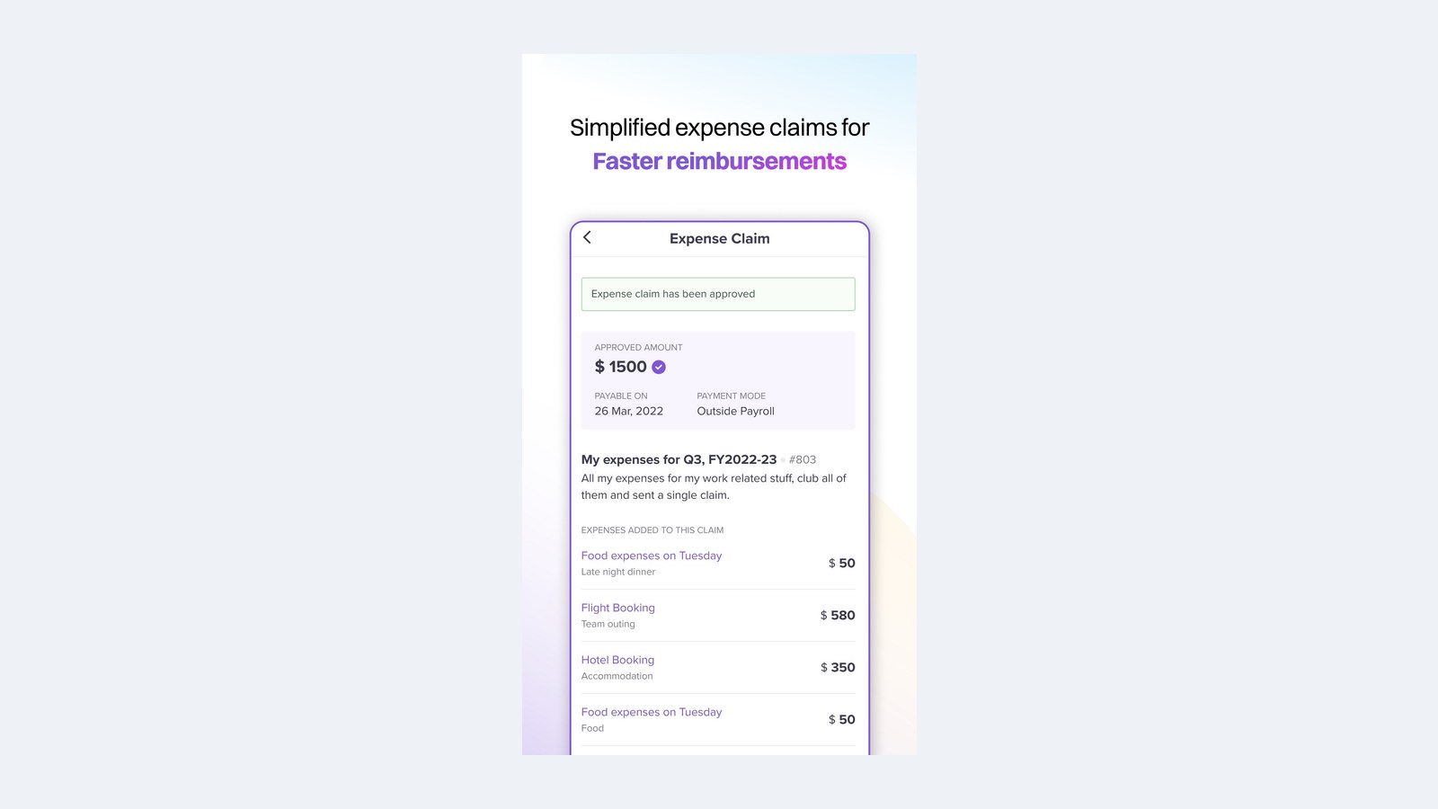 Keka expense claims (App Store screenshot)