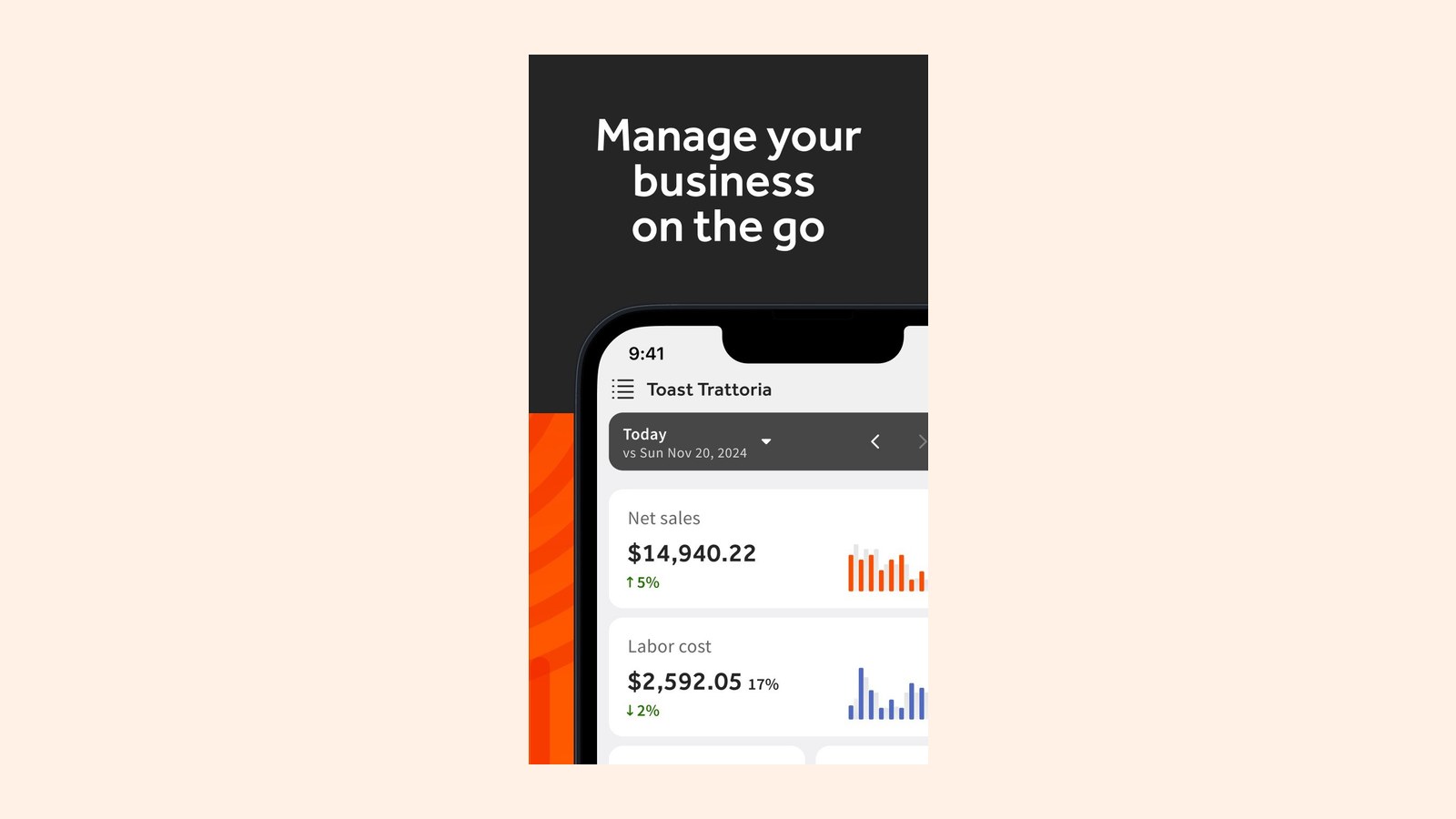 Toast Now live sales (App Store screenshot)